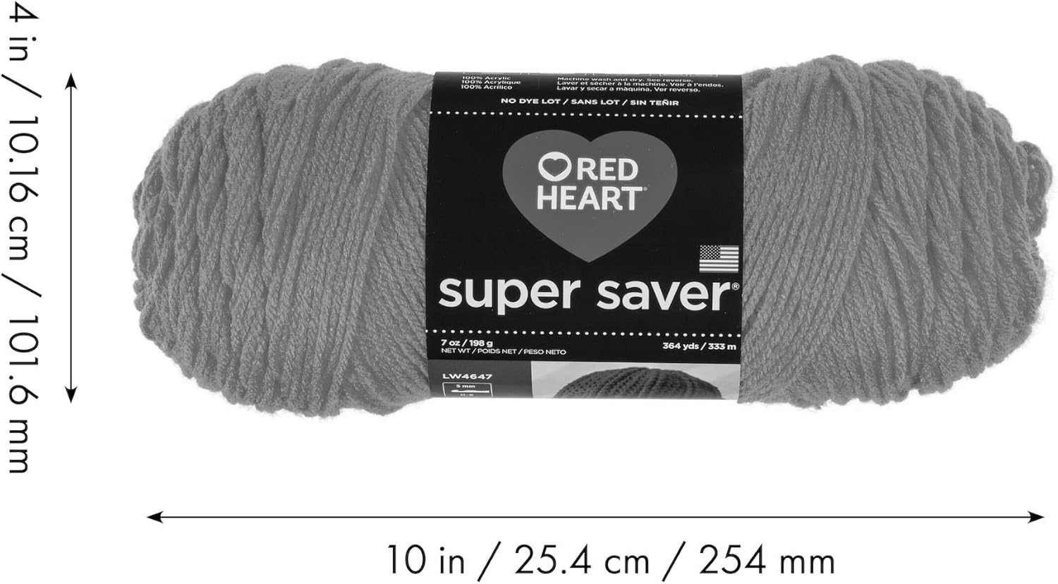 Red Heart Super Saver – Hilo de salvia ligera, paquete de 3 unidades de 6.98 oz7 onzas, acrílico, 4 medianos (peinado), 364 yardas, tejidoganchillo