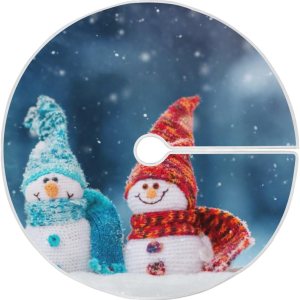 Muñecos de nieve en suaves árboles de nieve, falda suave para árbol de Navidad, falda de decoración de árbol de Navidad, falda pequeña para árbol de Muñecos de nieve en suaves árboles de nieve, falda suave para árbol de Navidad, falda de decoración de árbol de Navidad, falda pequeña para árbol de
