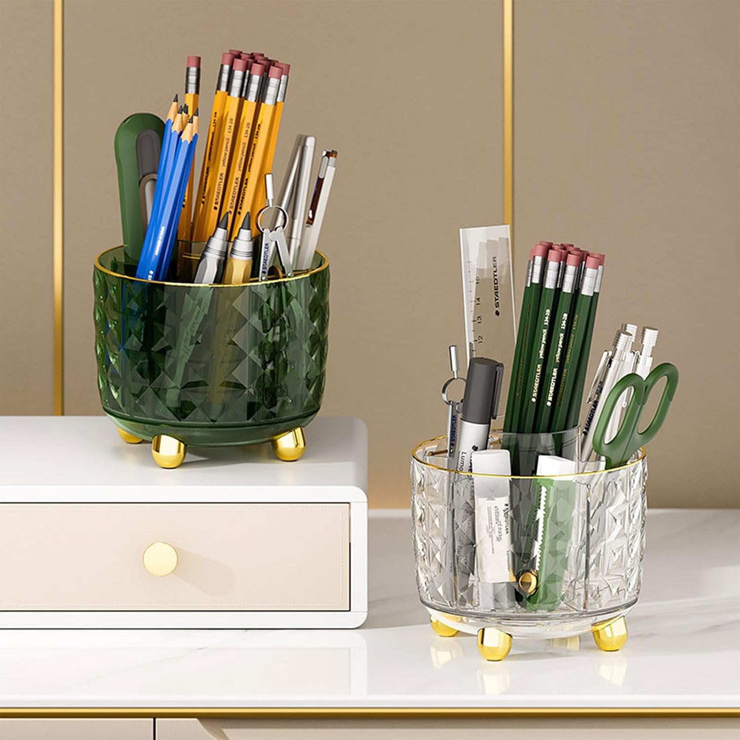 VACONICO Organizador giratorio de 360 para brochas de maquillaje, organizador de maquillaje, organización de maquillaje, almacenamiento de cuidado