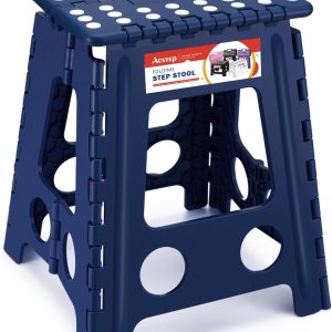 ACSTEP Taburete plegable de 16 pulgadas, taburete plegable de plástico resistente para adultos y niños, taburete con asa, taburete plegable adecuado ACSTEP Taburete plegable de 16 pulgadas, taburete plegable de plástico resistente para adultos y niños, taburete con asa, taburete plegable adecuado
