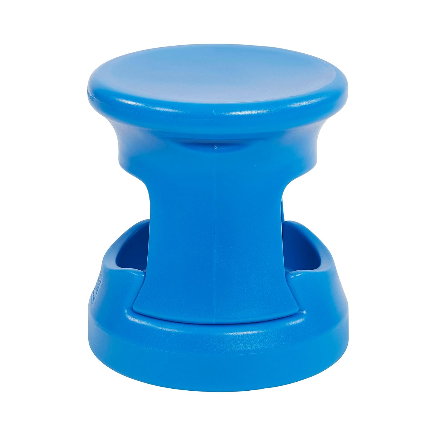 ECR4Kids Taburete tambaleante de almacenamiento, altura del asiento de 15 pulgadas, asientos activos, azul