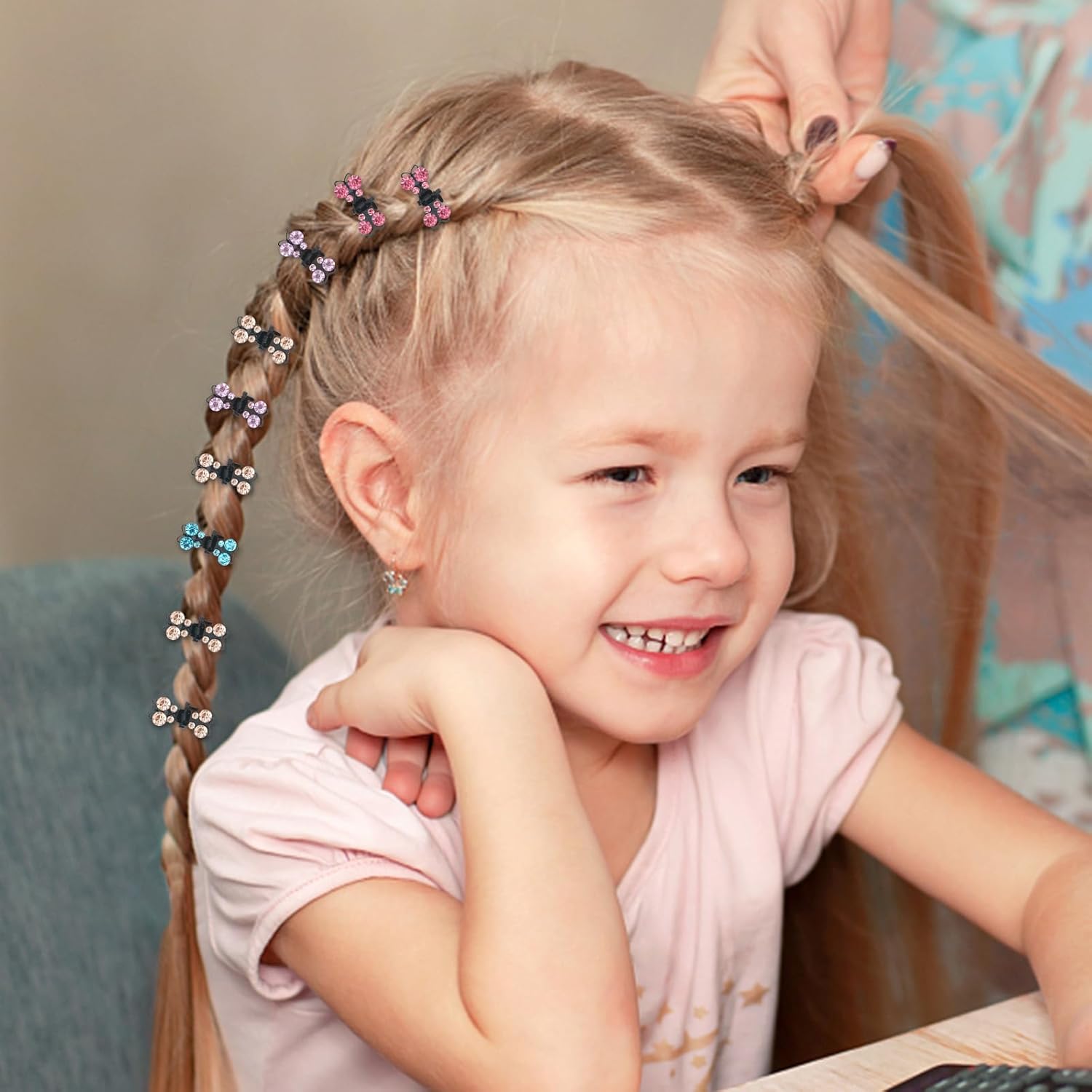 YISSION 65 pinzas para el cabello con diseño de mariposa con diamantes de imitación, lindas horquillas decorativas para el cabello de boda,