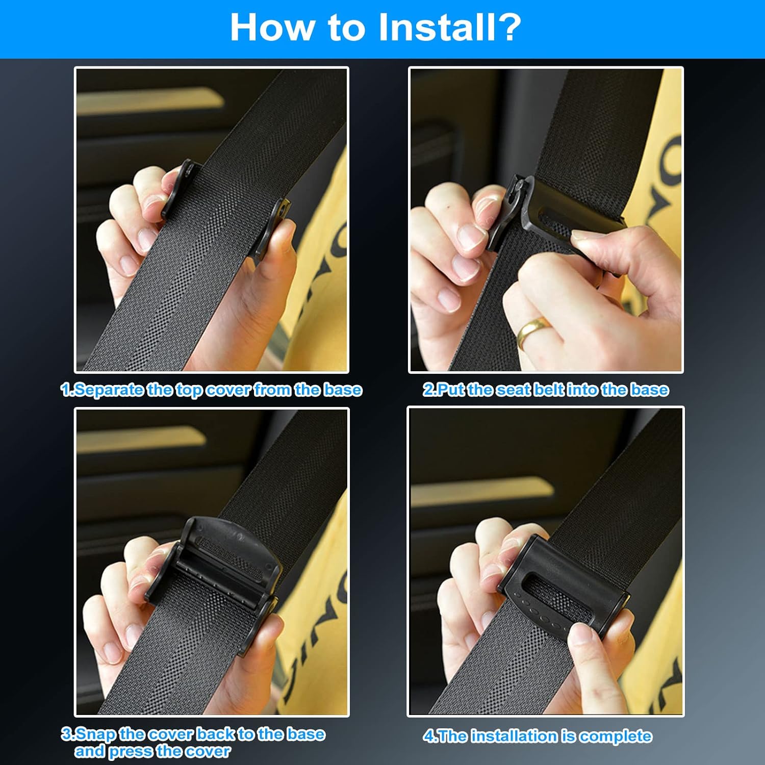 2 clips para cinturón de seguridad de automóvil, ajustadores de cinturón de seguridad de automóvil, ajuste universal de cinturón de seguridad, clips