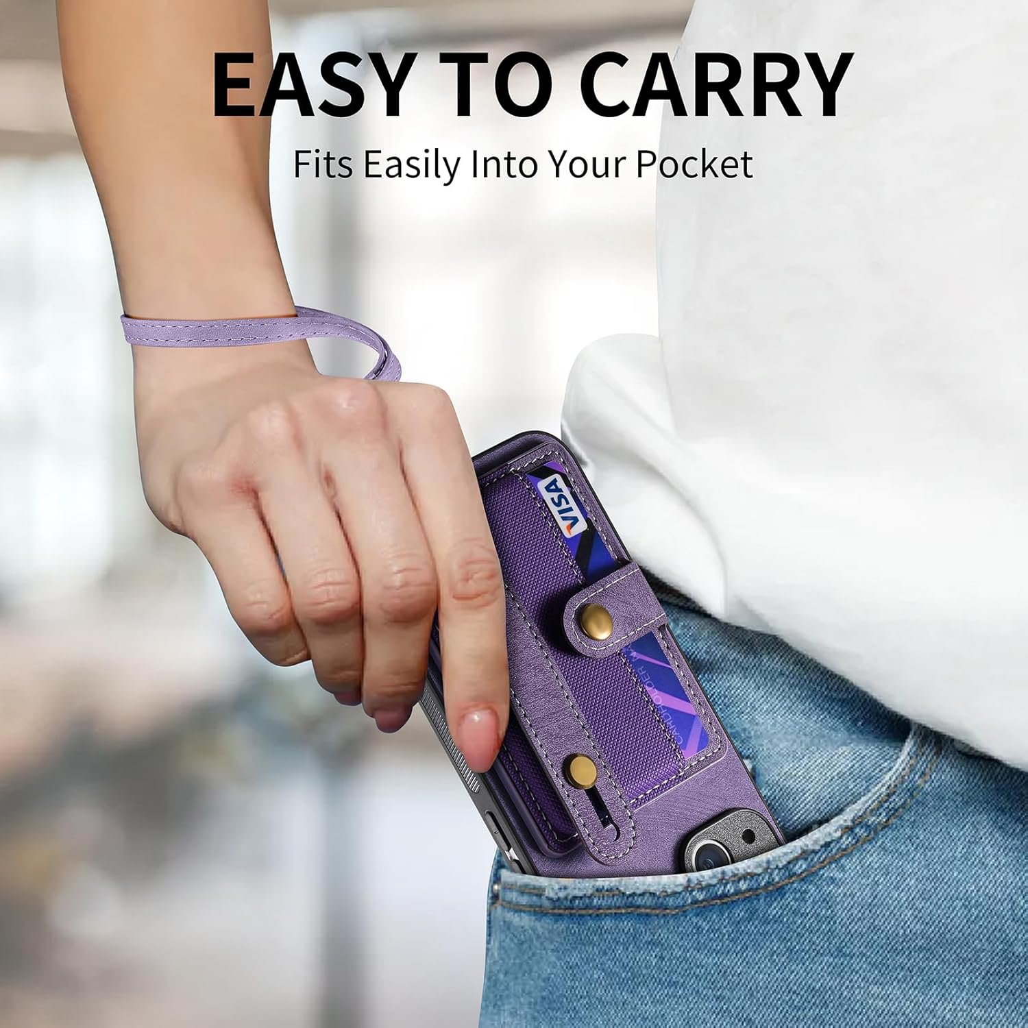 Asuwish Funda para iPhone 15 Plus de 6.7 pulgadas, funda tipo cartera con protector de pantalla de vidrio templado, soporte delgado para tarjeta de