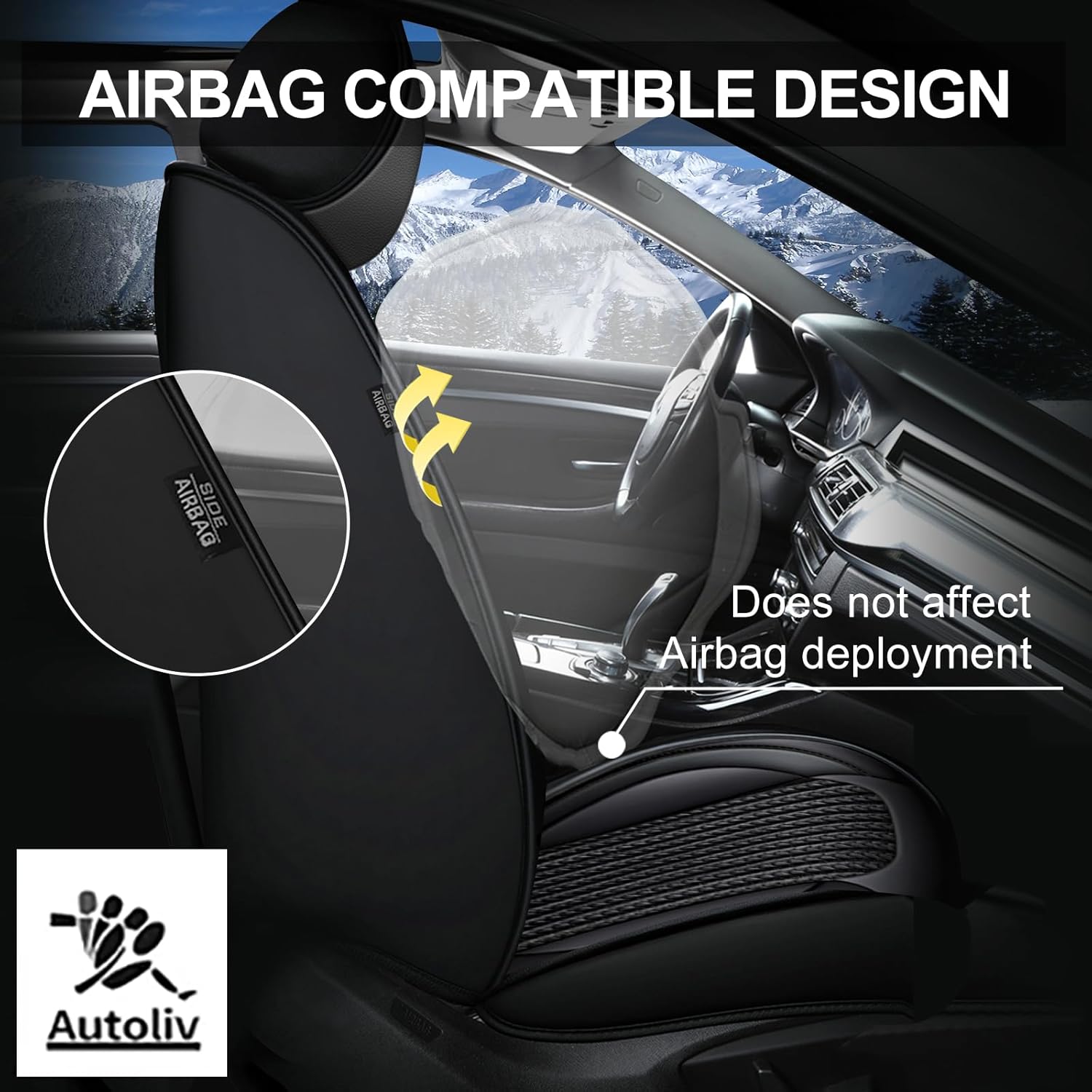 TTX LIGHTING 2 fundas de asiento delantero de automóvil para Ford Maverick 2022 2023 2024 de piel de seda de hielo, transpirable, impermeable, para