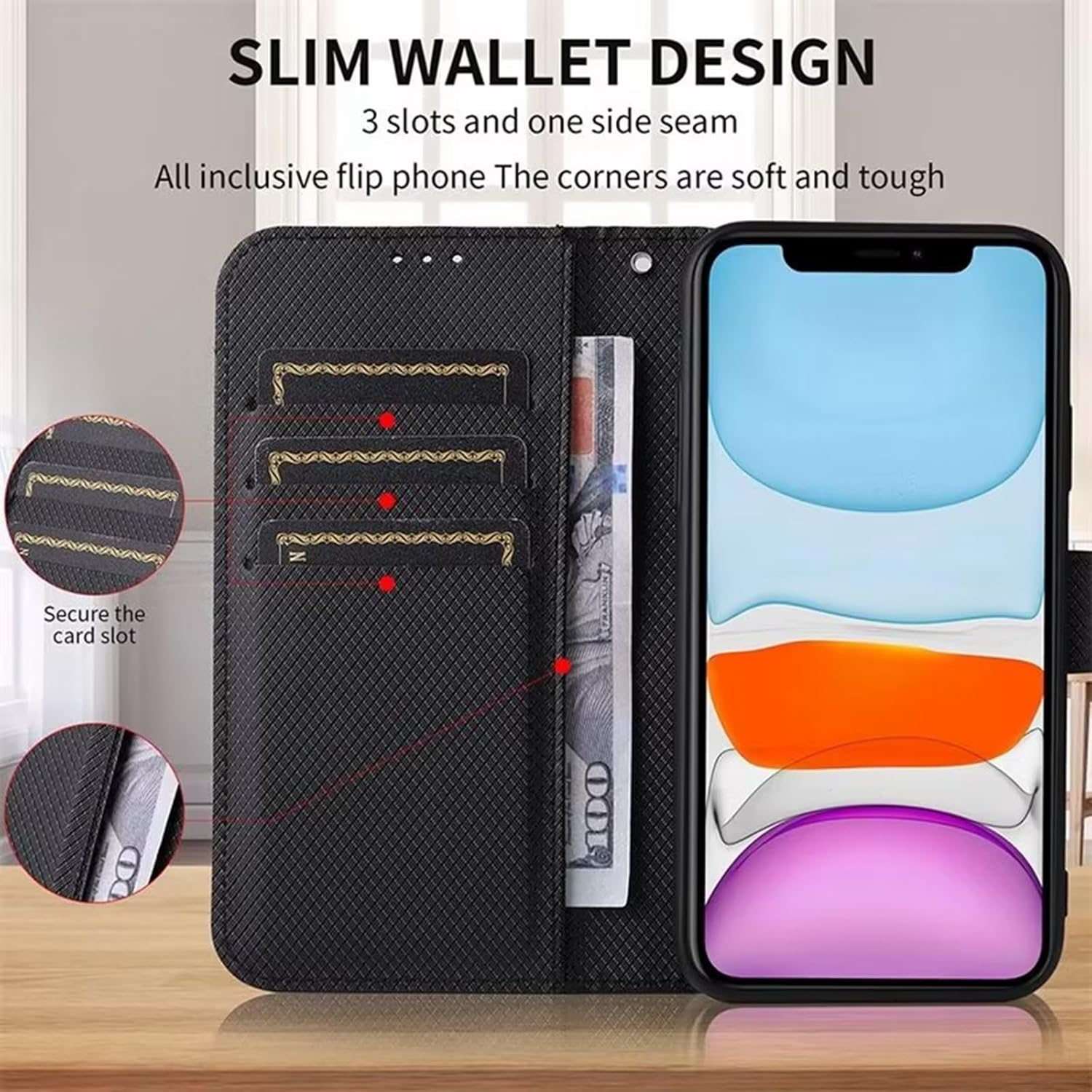 Funda de cuero tipo cartera para Honor X7, funda de piel sintética antideslizante para Honor X7, funda de piel sintética con tapa para Honor X7