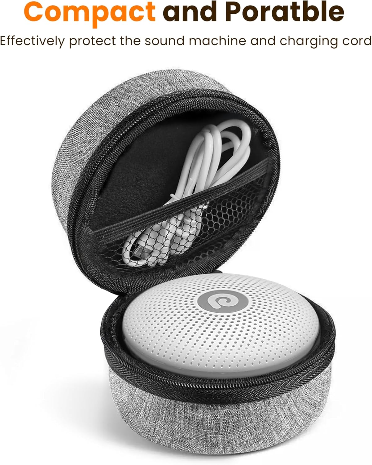 Dreamegg Estuche de viaje portátil para máquina de ruido blanco D11 y D11Max, funda de viaje resistente a los golpes, proporciona protección