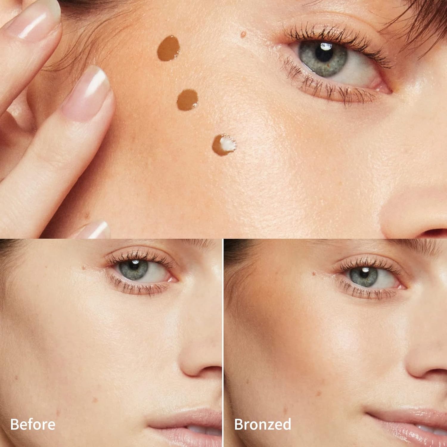 Crema bronceadora luminosa, líquido cosmético bronceador natural, crea líneas de contorno avanzadas, paleta facial de belleza para sombras laterales