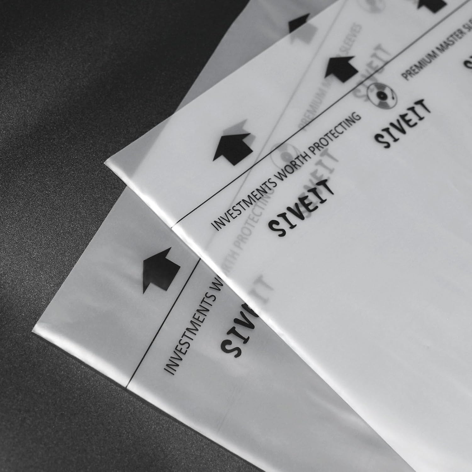 Sivet – Fundas interiores de vinilo de 50 LP para máxima protección y preservación con propiedades antiestáticas y diseño de ángulo cuadrado, ideal