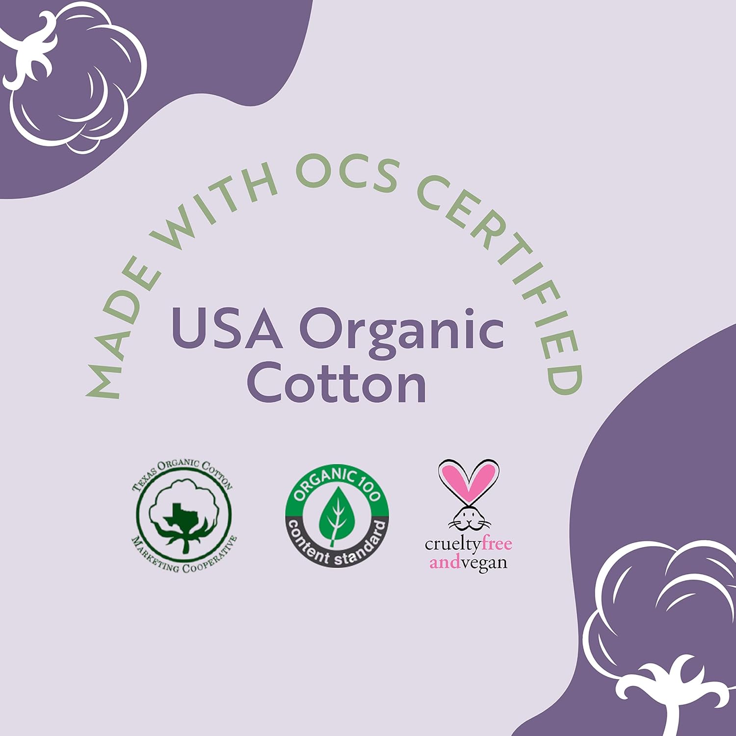 Organic Cotton Cover Pads, Cruelty-Free, Menstrual Overnight Sanitary Pads for Women, Unscented, Breathable, Vegan, Organic Pads, Natural Sanitary