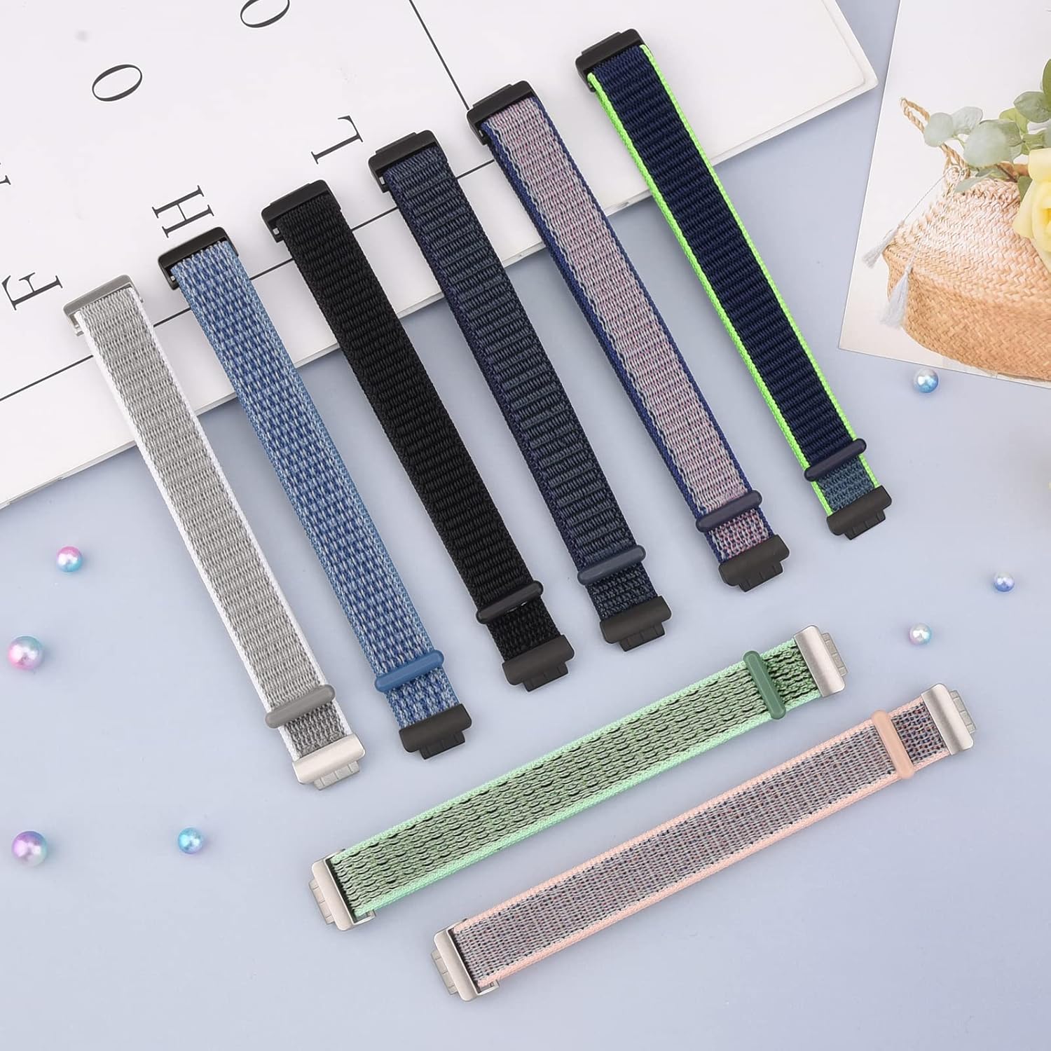 Bandas de nailon para Fitbit Inspire 2 e Inspire HR e Inspire para mujeres y hombres, correa de repuesto ajustable suave y transpirable para Fitbit