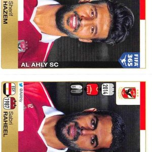 2015-16 Panini FIFA 365 Stickers Soccer #286-287 Sherif HazemSabri Raheel Trading Card Sized Album Sticker 2015-16 Panini FIFA 365 Stickers Soccer #286-287 Sherif HazemSabri Raheel Trading Card Sized Album Sticker