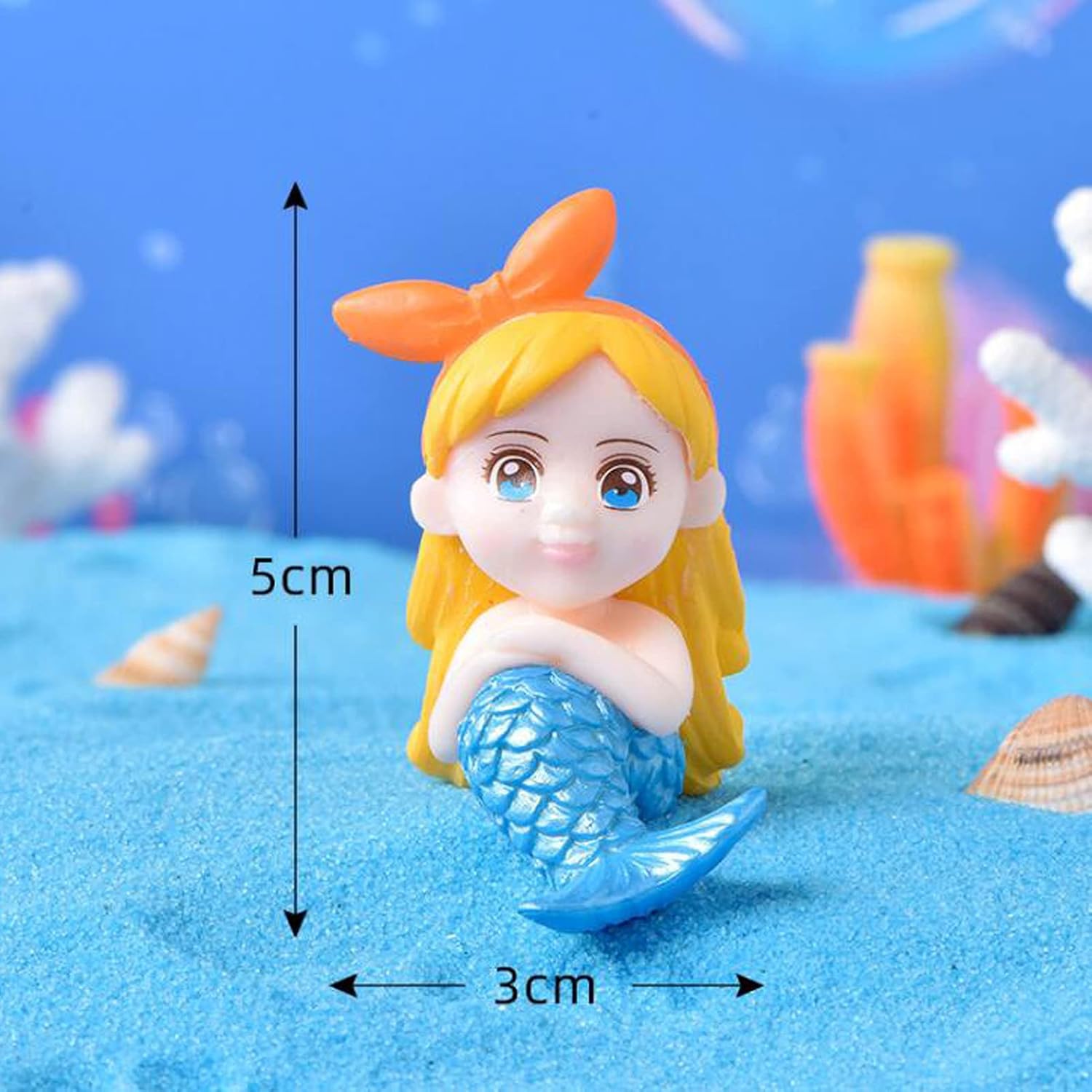 Figuras de sirena en miniatura, 4 piezas de decoración de pastel de muñeca de sirena, juego de colección de figuras de sirena, jardín de hadas,