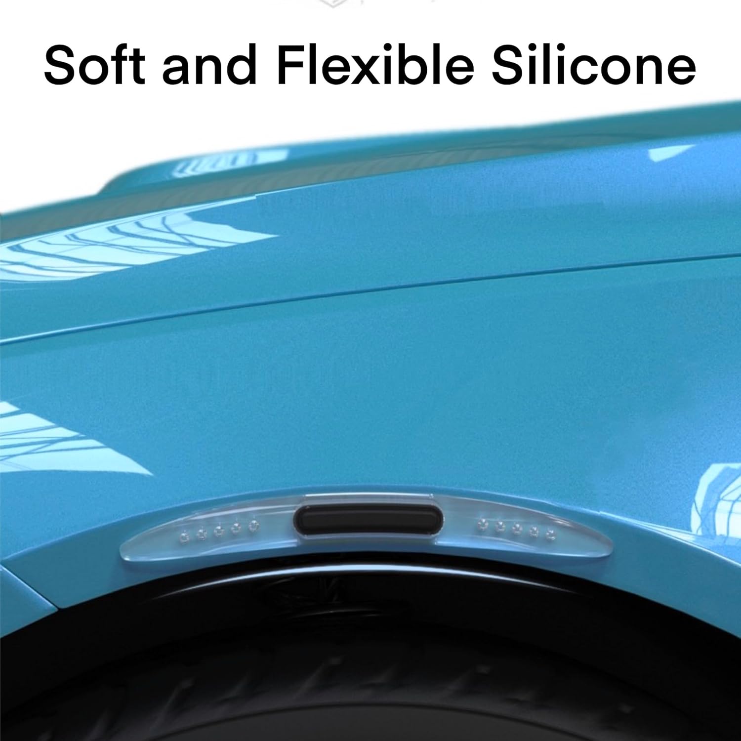4 protectores de borde de puerta de automóvil, protector de silicona para automóvil, protector universal anticolisión, tiras protectoras de