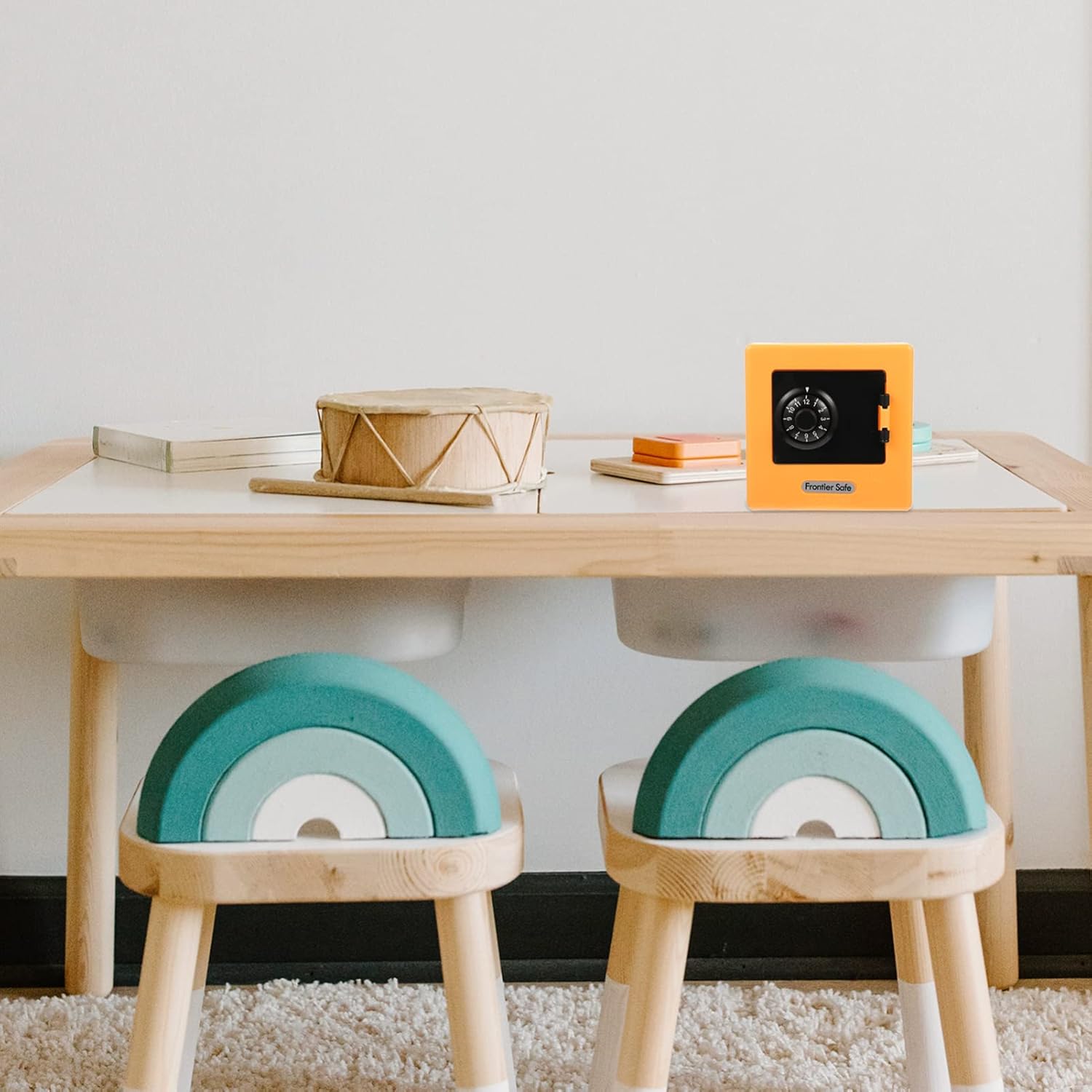 Zerodeko Caja de monedas de efectivo con cerradura de combinación, caja de seguridad pequeña para niños, caja de ahorro de dinero para niños, caja