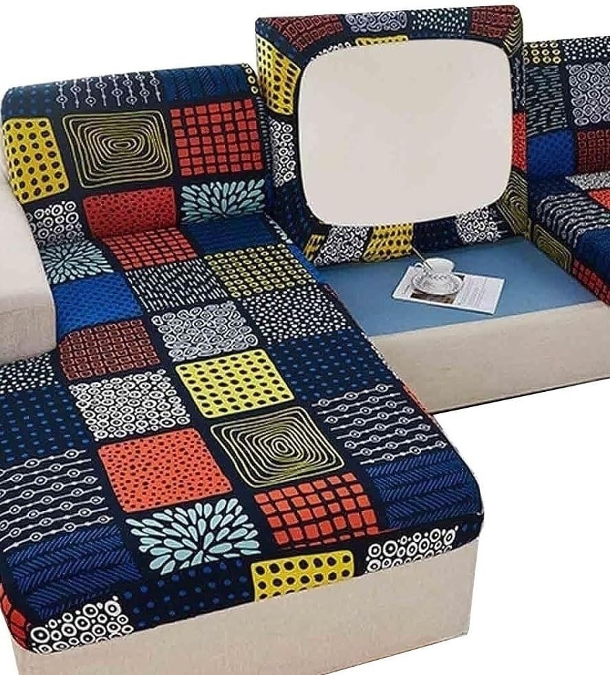 Fundas de cojín para asiento de sofá, funda universal de jacquard en forma de L, antideslizante, funda protectora para sofá en forma de L, chaise