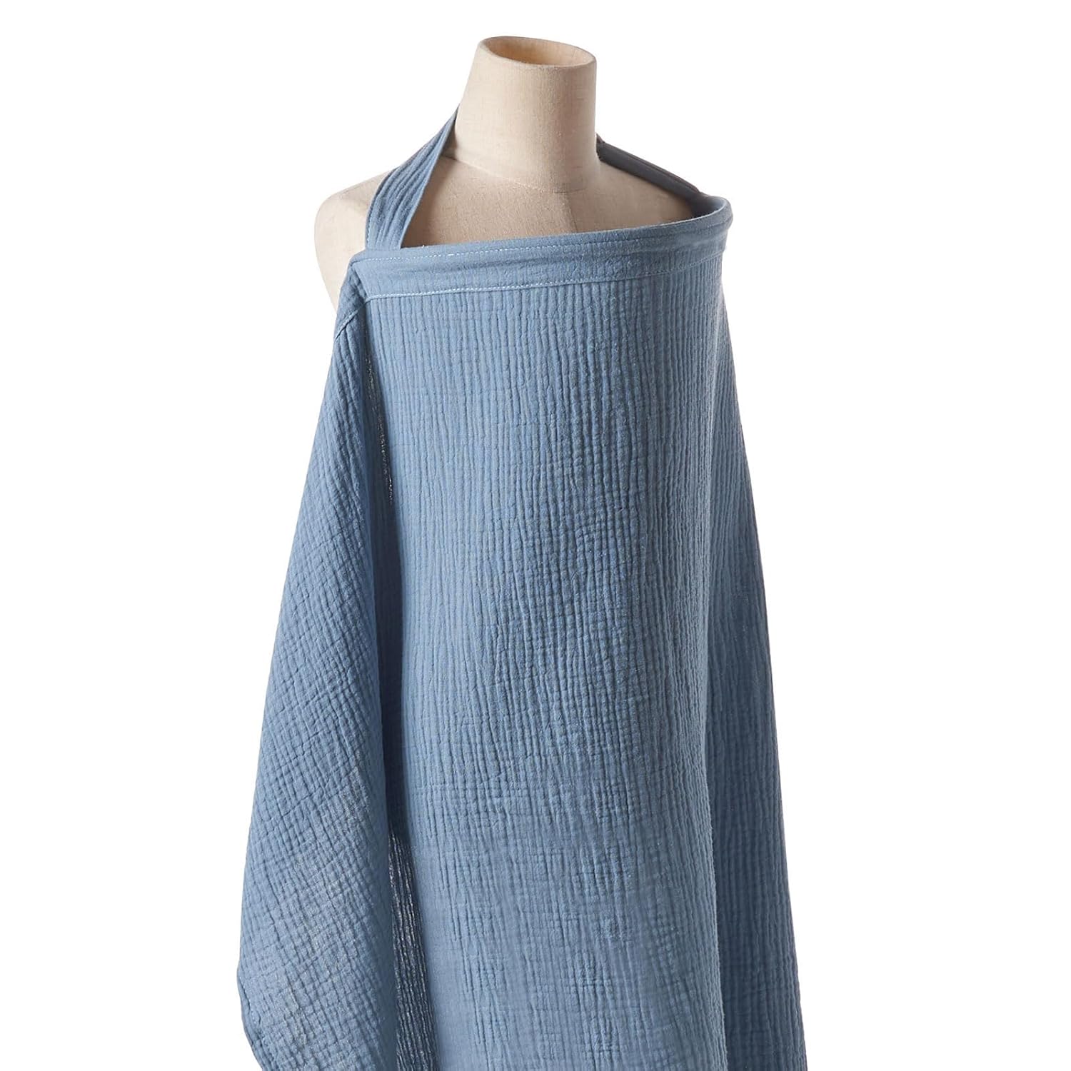 Insular Funda de lactancia de muselina para lactancia materna, fundas de lactancia transpirables con cuello de arco para mamá, delantal de lactancia