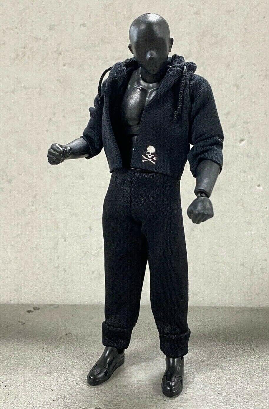 112 Escala miniatura hecha a mano tela sudadera con capucha pantalones deportivos para SH Figuarts Figma 6 pulgadas figura de acción