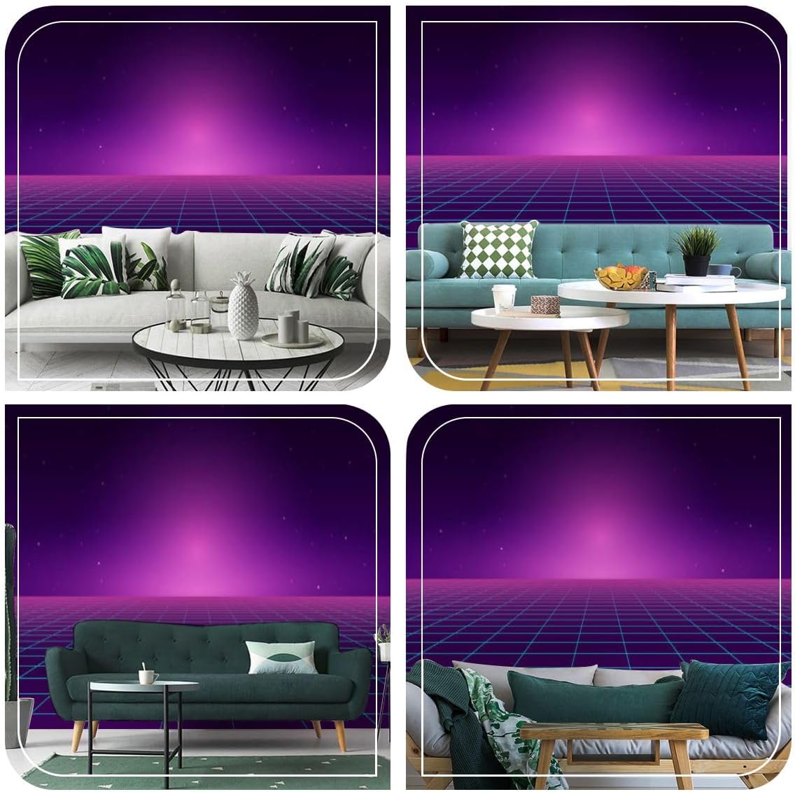 Papel tapiz 3D estilo retro paisaje azul autoadhesivo dormitorio sala de estar dormitorio decoración mural de pared pared techo armario adhesivo