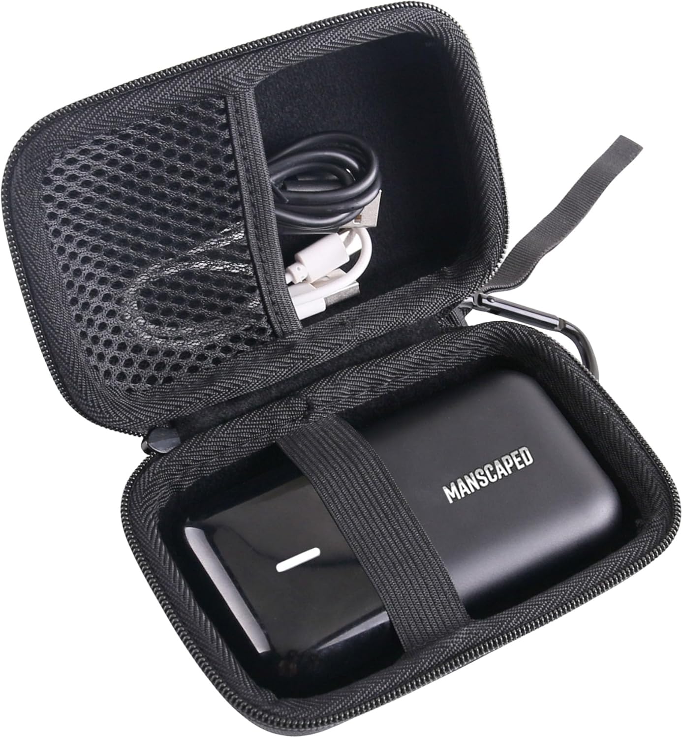 Estuche rígido de transporte compatible con MANSCAPED The Handyman Compact Face Shaver Case.