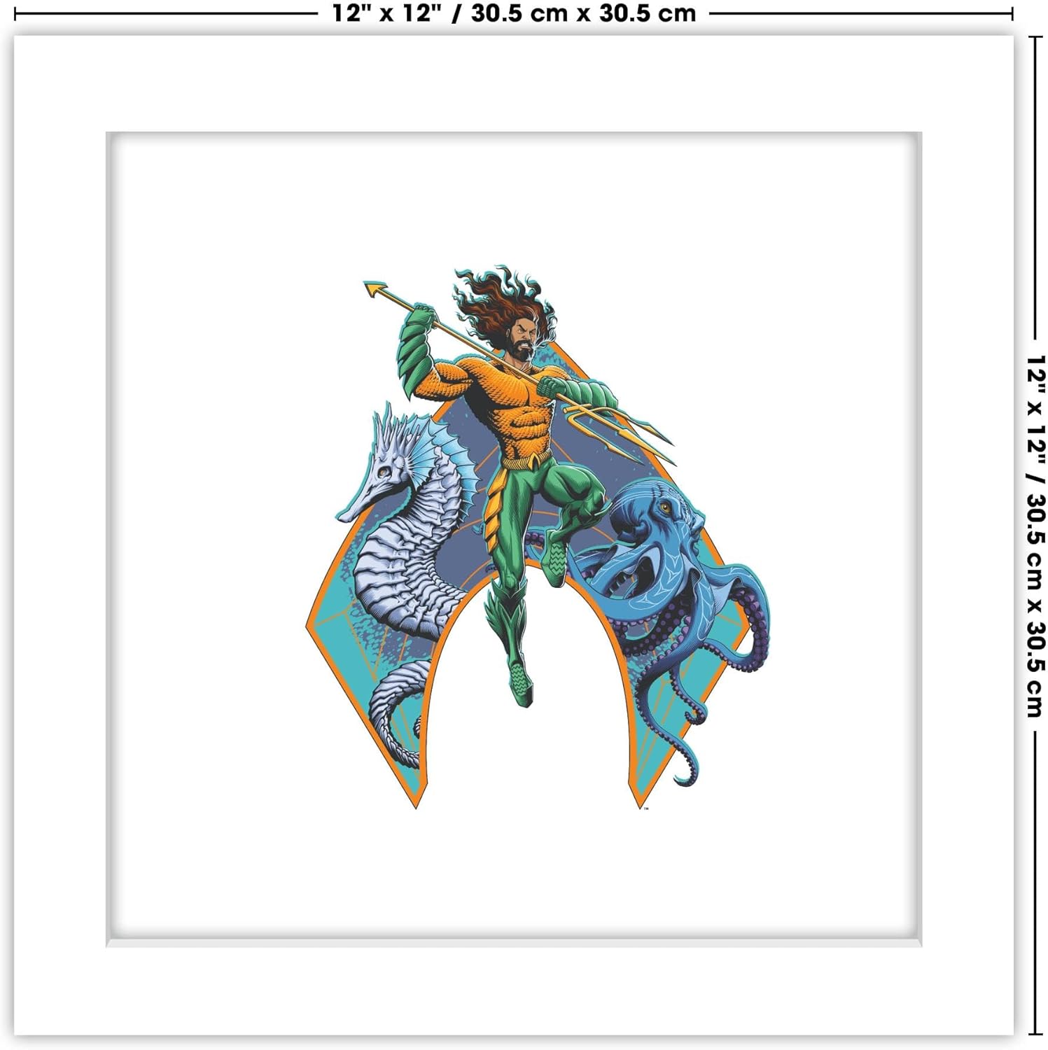 Trends International Gallery Pops DC Comics Movie Aquaman y el Reino Perdido – Póster gráfico de pared con emblema de Aquaman, 12.00 x 12.00