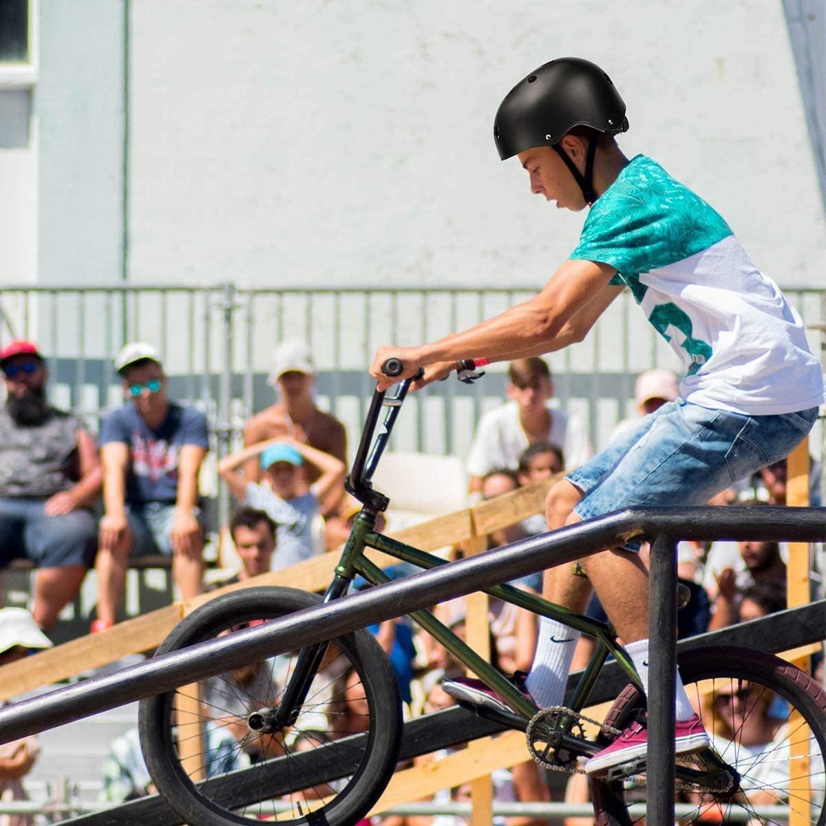 Casco de bicicleta para niños, monopatín, forro extraíble, ventilación ajustable de deportes extremos, casco protector de seguridad para niños y