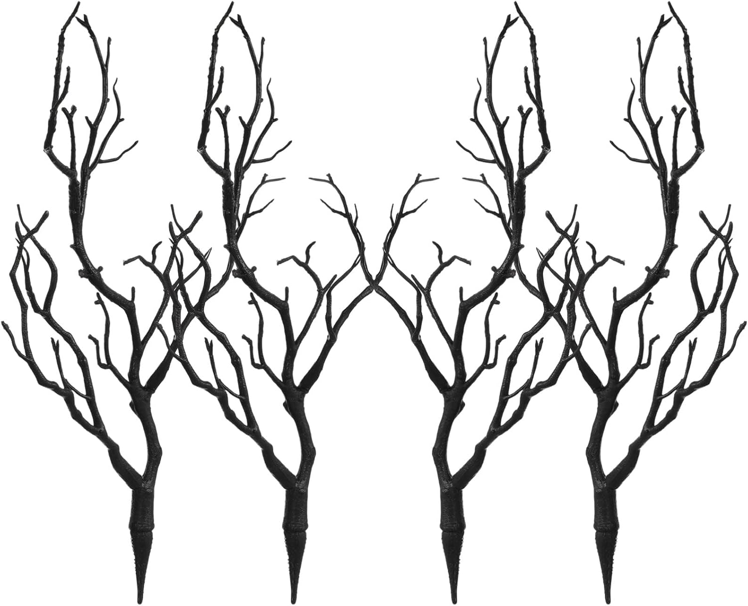 Garneck Ramas de árbol secas de cuernos artificiales, 4 ramas de árbol de plástico de 13.8 pulgadas, ramas de manzanita para decorar arte, ramas de