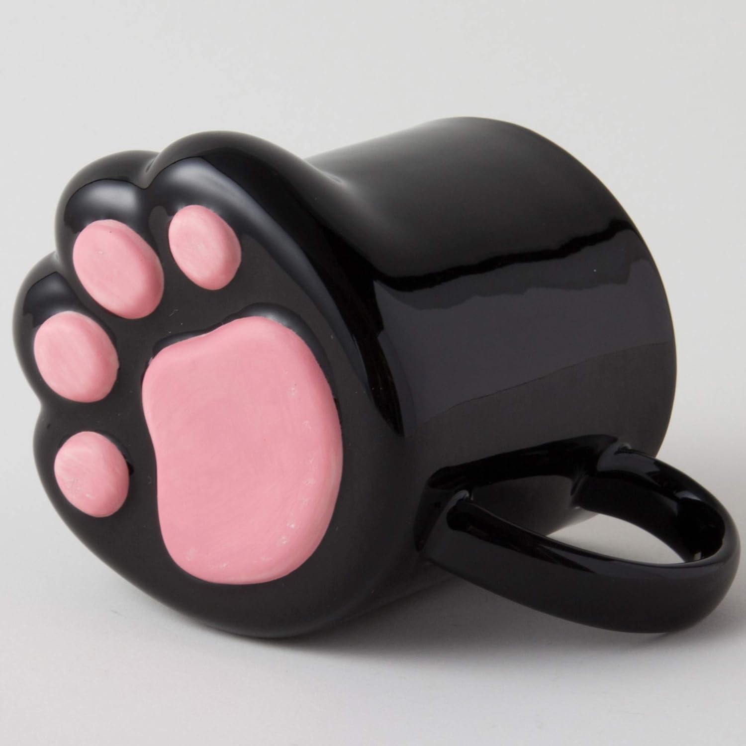 Sunart SAN2235-1 Lindo Vajilla, Paw in Cat, Taza de gato negro, 8.8 fl oz (250 cc), Negro
