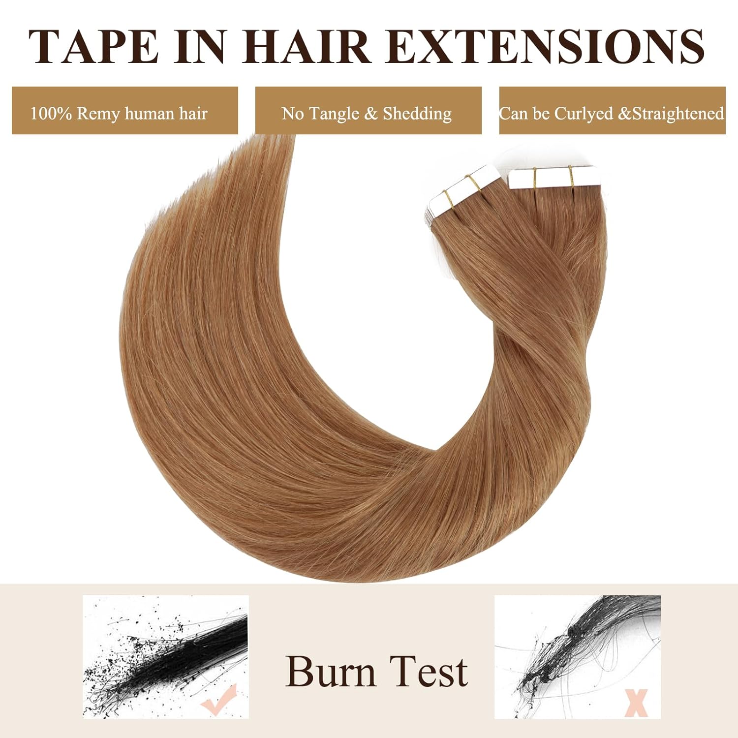 Loxxy Extensiones de cabello humano real Remy con cinta adhesiva, natural, sedoso, lacio, invisible, de doble cara, reutilizable, trama de piel,