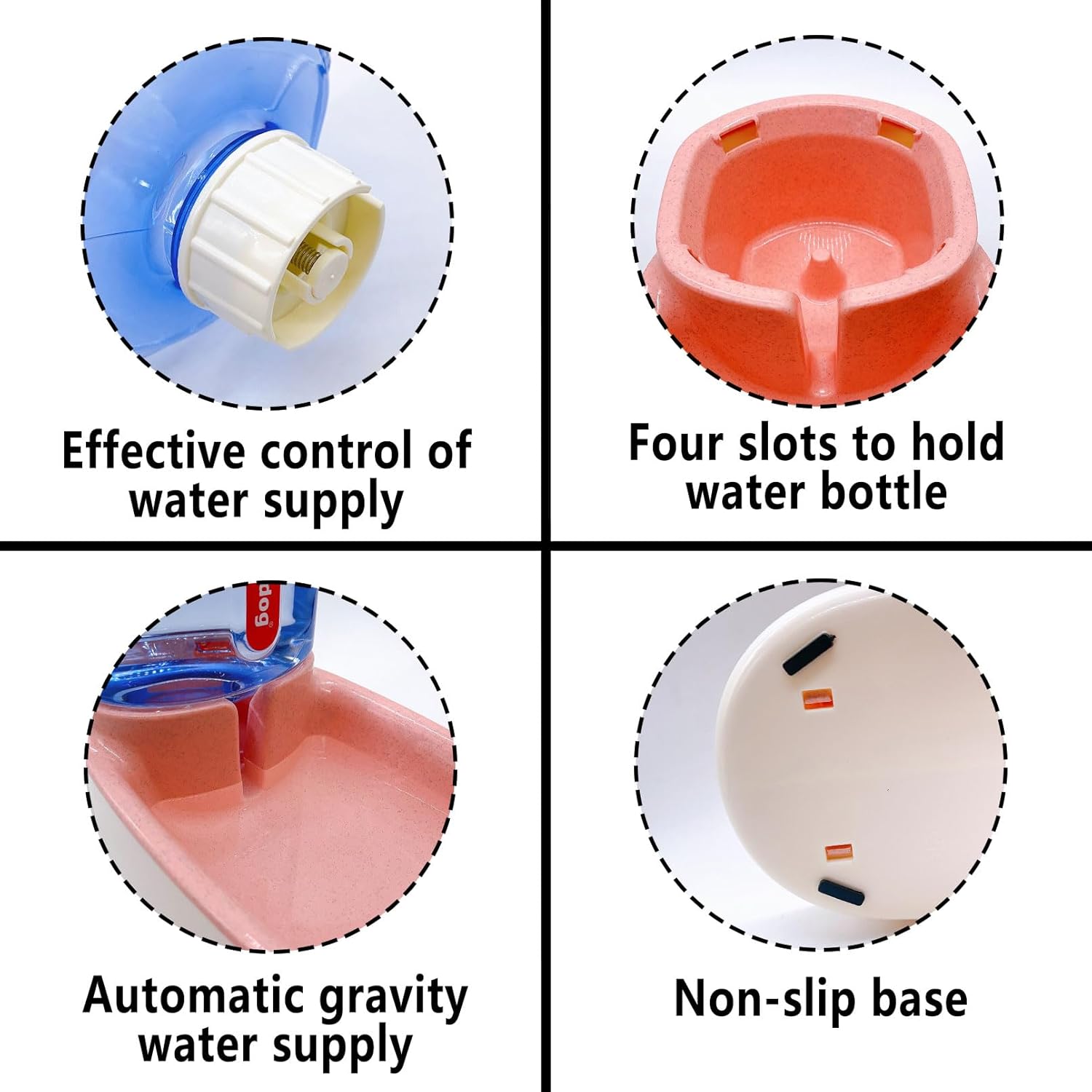kathson Gravity – Dispensador de agua para perros, estación automática de agua potable para gatos, 1 galón, gran capacidad, cuenco de agua para