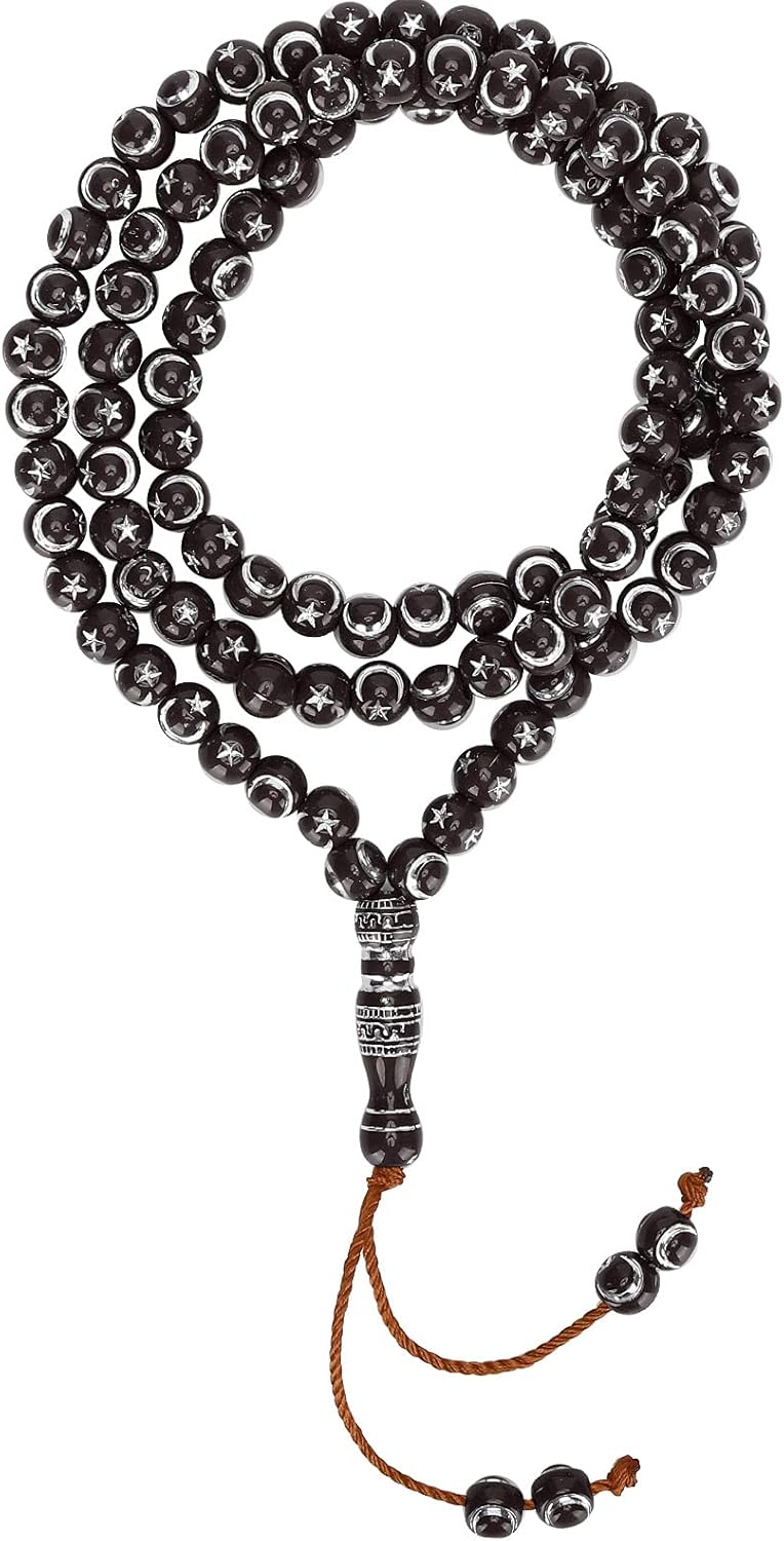 Hztyyier Rosario musulmán Perlas Suministros Herramientas Artículos Pulseras Articulo Oración Islámica Resina Religiosa 99 Granos Cuentas Budistas