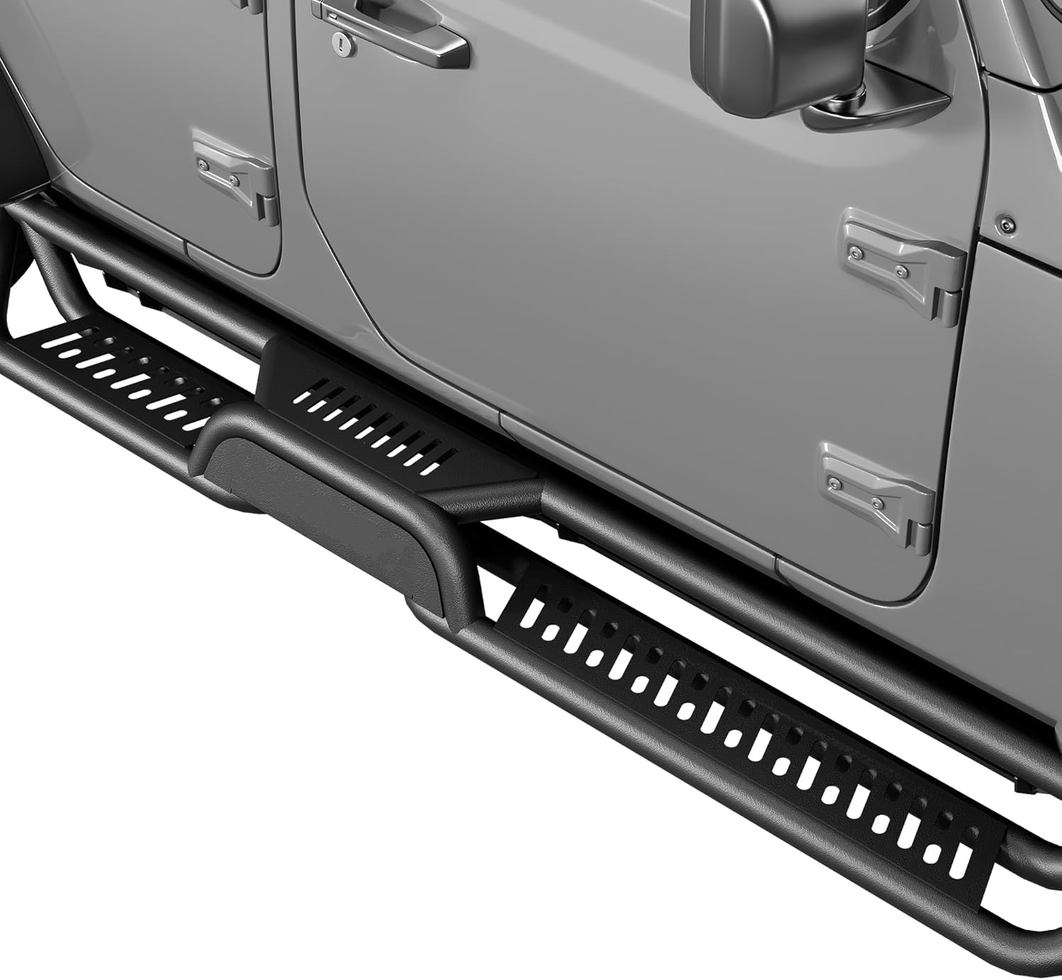Estribos laterales compatibles con Wrangler JK JL de 4 puertas, dos escaleras