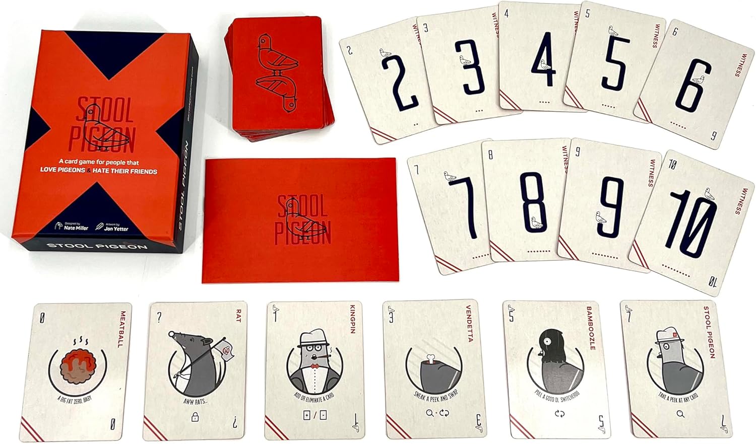 Stool Pigeon – Juego de cartas de mafia táctica rápida que jugarás durante horas. Fácil de enseñar, divertido para todos, a partir de 8 años, 2-6
