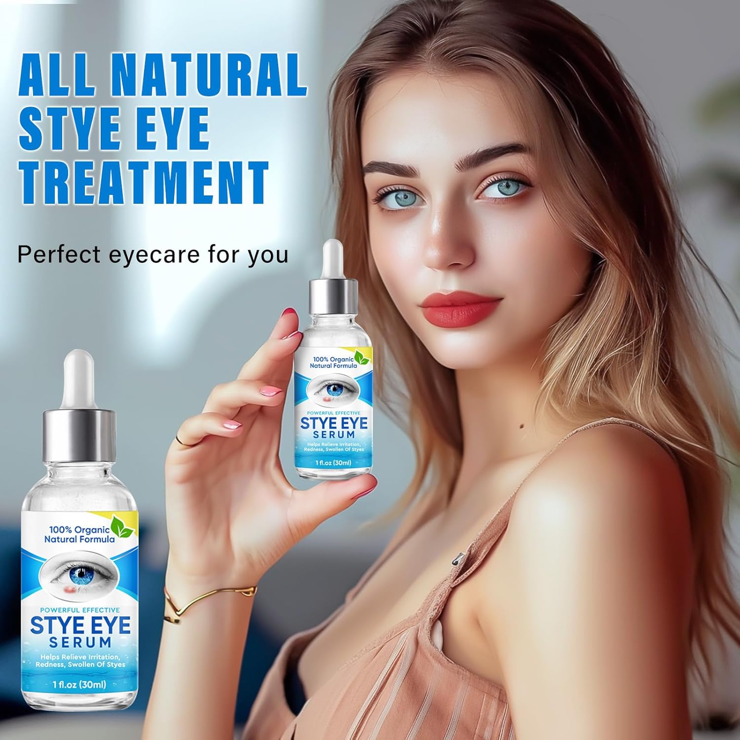VERYCOZY Tratamiento de ojos de orzuelo, alivio eficiente para los ojos de orzuelo para tratamiento de blefaritis y calazión, suero de alivio de