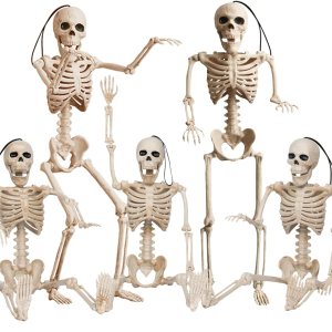 Decoración de Halloween de esqueleto pequeño de 16 pulgadas decoración de esqueleto colgante de Halloween para colgar en forma de articulaciones, Decoración de Halloween de esqueleto pequeño de 16 pulgadas decoración de esqueleto colgante de Halloween para colgar en forma de articulaciones,