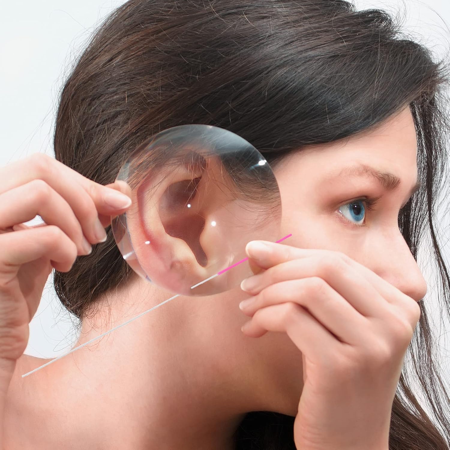 360 piezas de aretes de hilo dental para los orificios de las orejas, limpiador de agujeros, desechable, para el cuidado posterior, línea de
