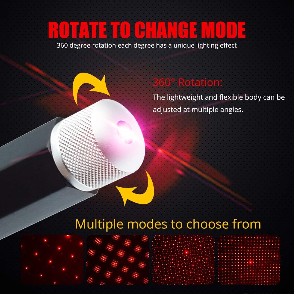 Luces decorativas USB LED para el techo del coche, luz nocturna ajustable multiefecto, luces ambientales románticas, luces del hogar, luces