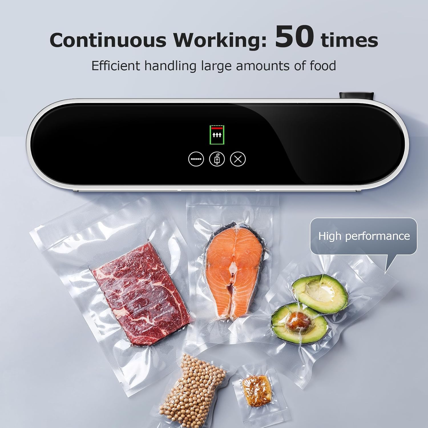 FRESKO Máquina selladora al vacío completamente automática manos libres automática de detección de humedad secahúmeda sellador de alimentos con 10