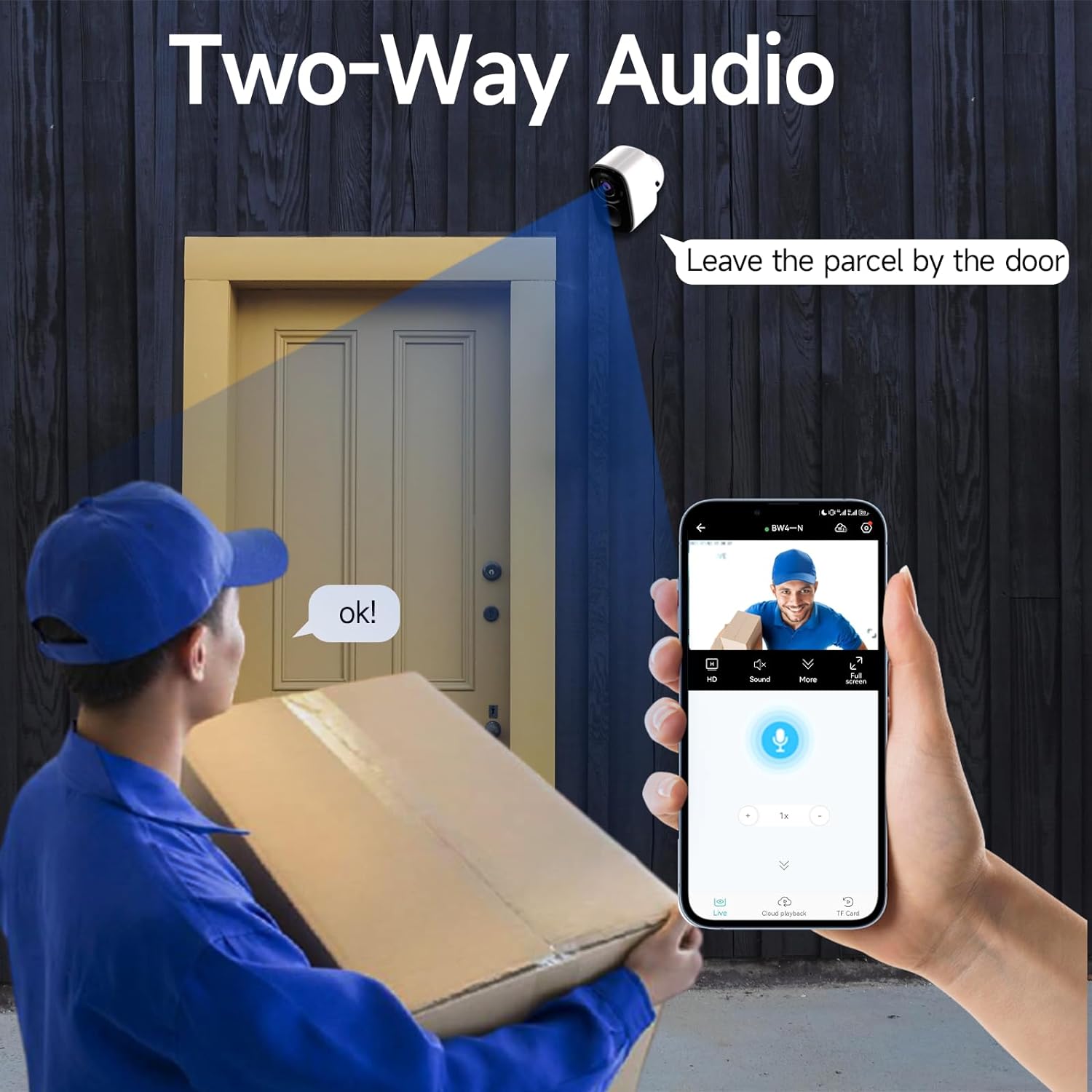 Rraycom Cámaras de seguridad solar de 5 MP inalámbricas para exteriores con panel solar, cámara inalámbrica QHD WiFi 2K para seguridad en el hogar