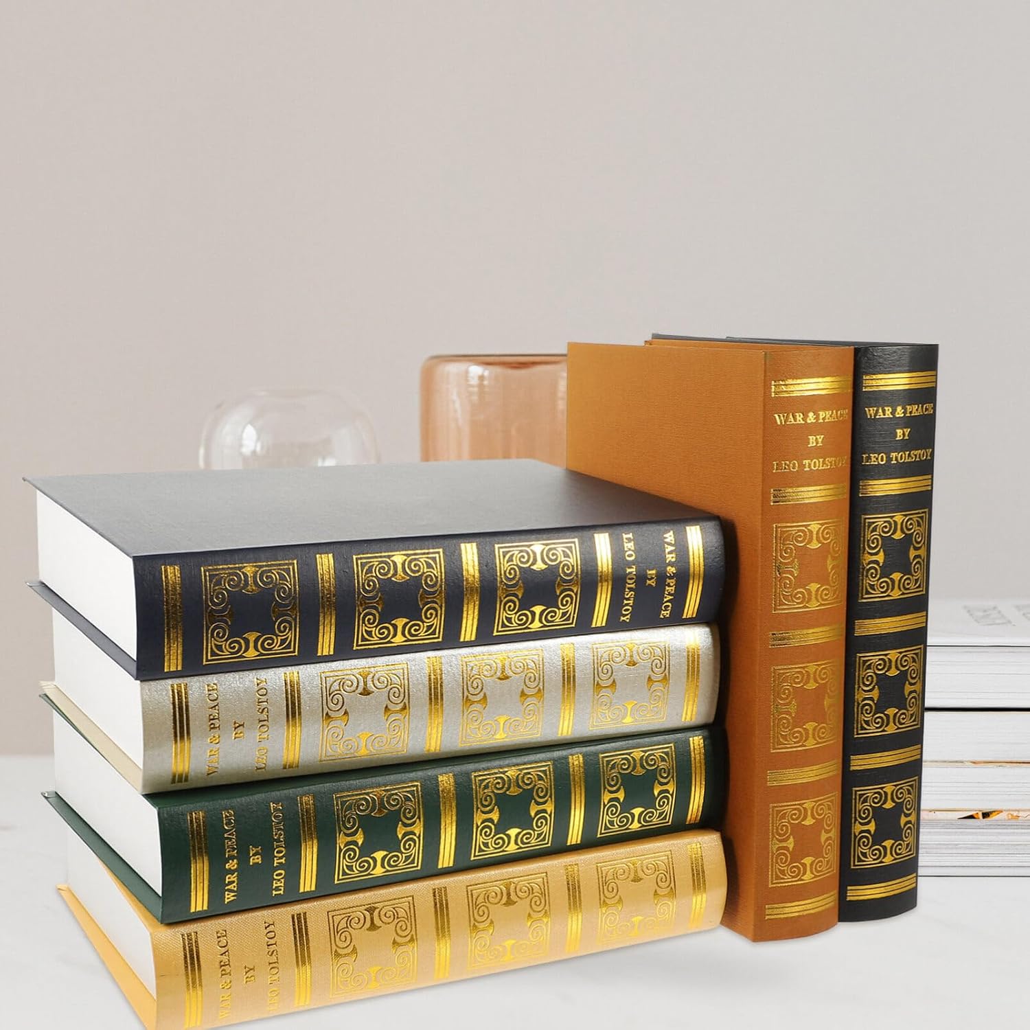 SUPVOX Prop – Mesa de centro de almacenamiento de libros, decoración retro, figuras de libro de libros de imitación para estantería, mesa de café,