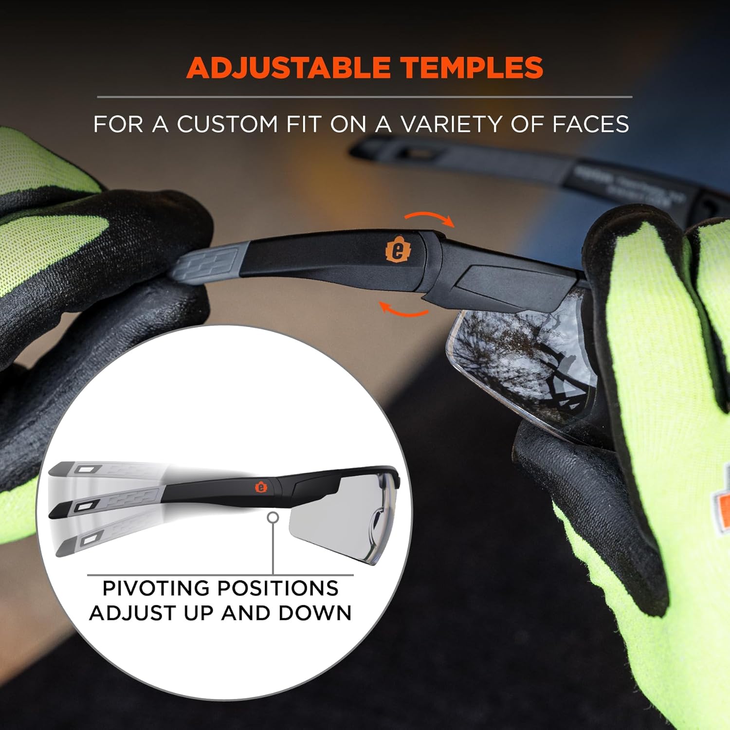 Ergodyne Gafas de seguridad ajustables Skullerz Dellenger, z87