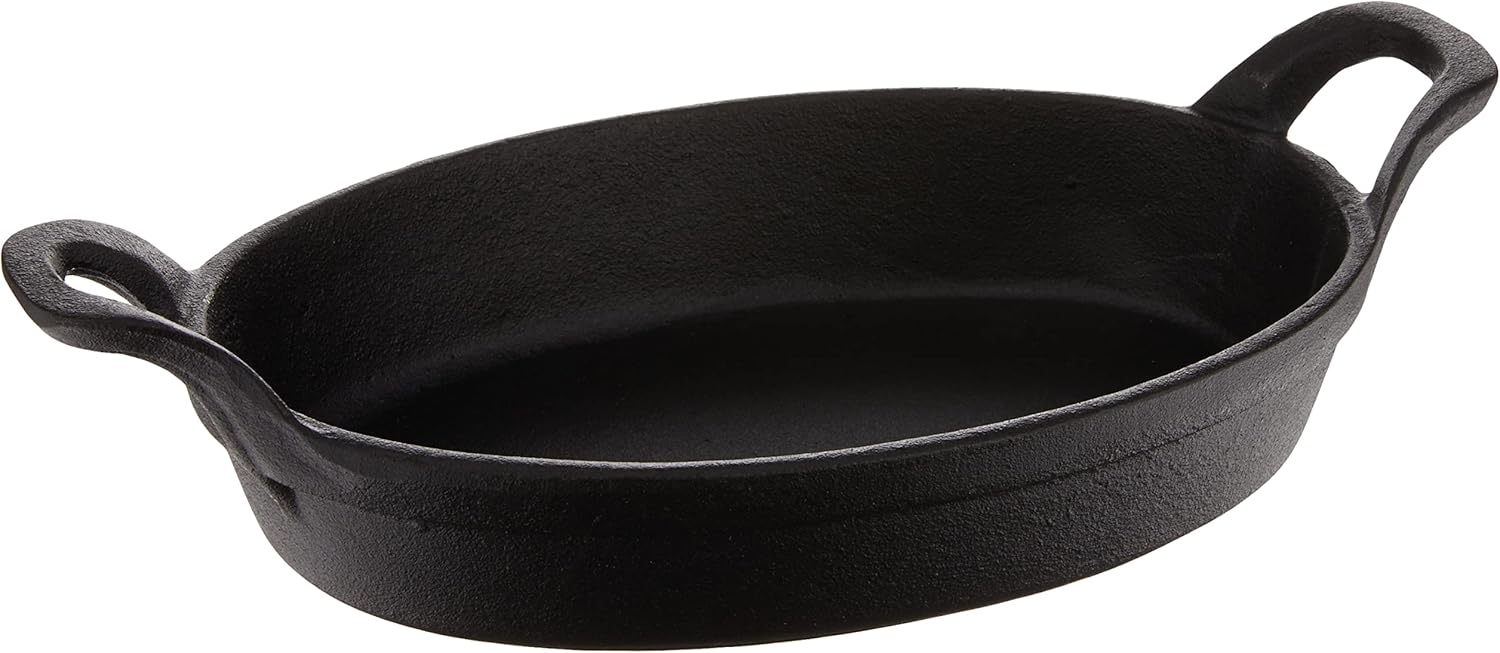 TableCraft Mini Oval Au Gratin Utensilios de cocina, 24 oz, negro
