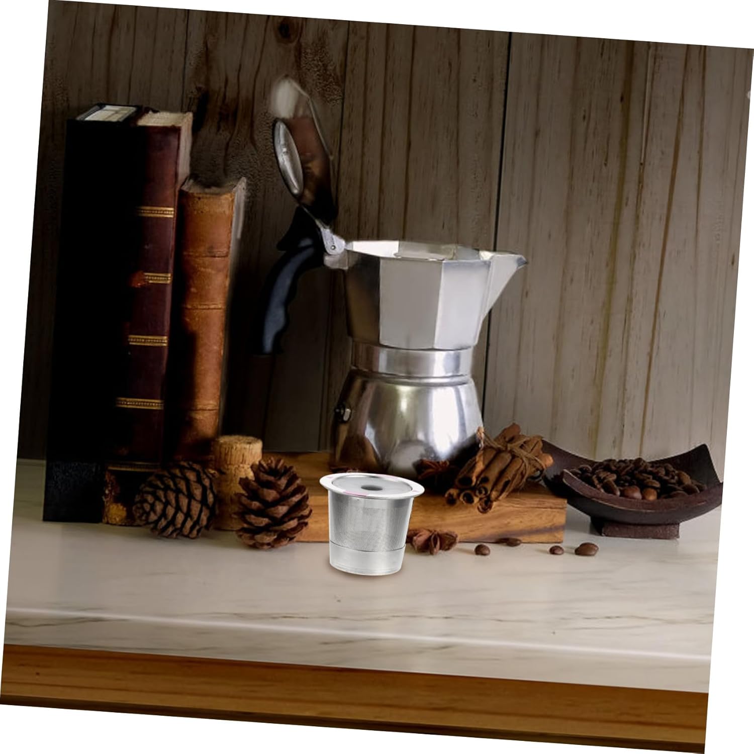 DOITOOL Cafetera 3pcs de acero inoxidable concentrado café espresso molido cápsulas de espresso cápsulas recargables espresso cápsulas de café