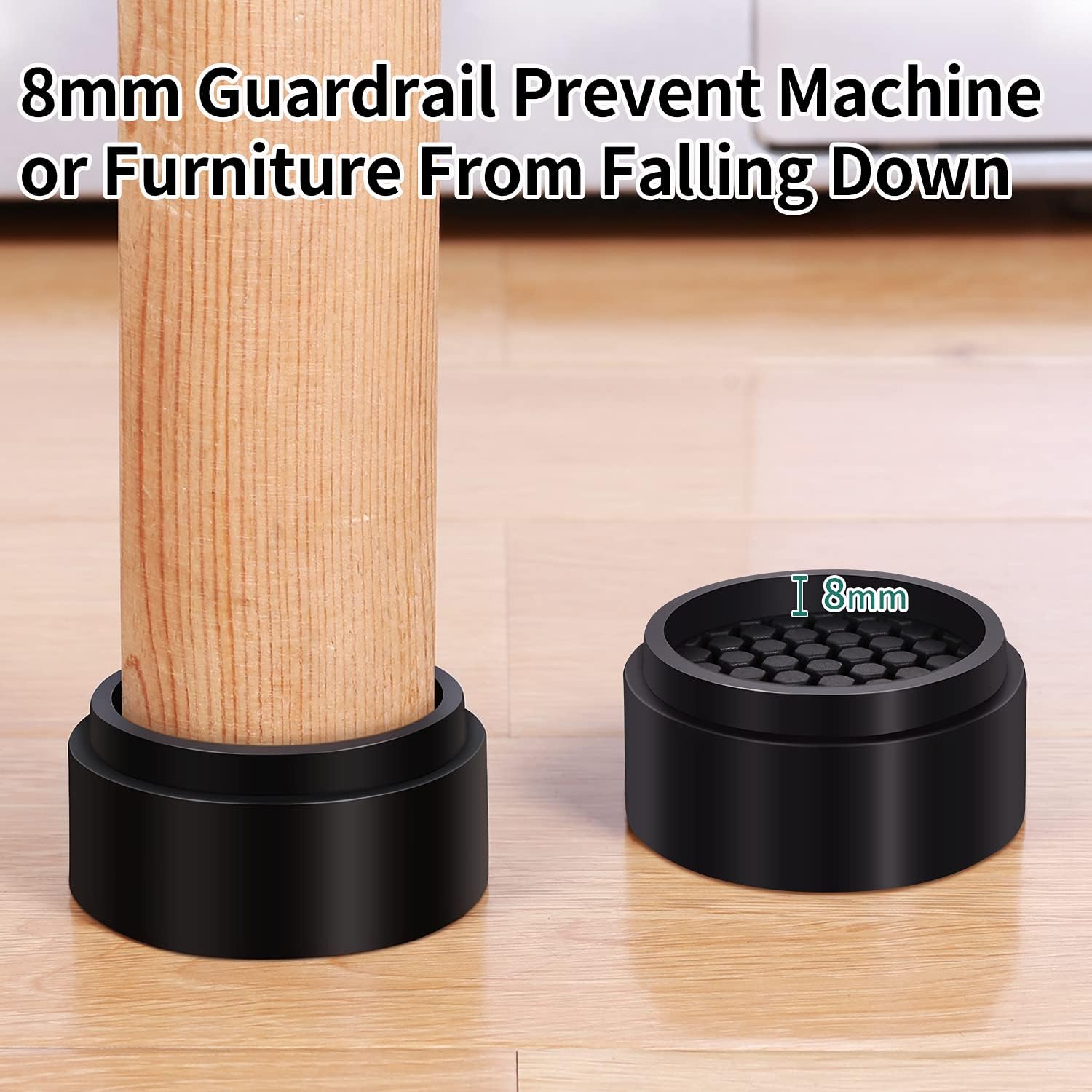 Ezprotekt Elevadores de muebles redondos ajustables de 1 pulgada, elevadores apilables para muebles que crean una altura adicional de 1, 2 o 3