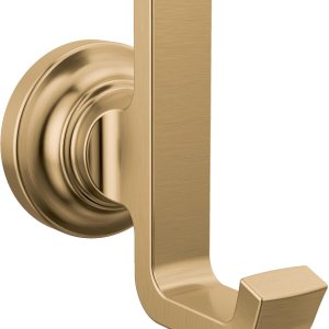 DELTA FAUCET 78935-CZ Tetra – Accesorio de baño con gancho doble para toallas en bronce champán DELTA FAUCET 78935-CZ Tetra – Accesorio de baño con gancho doble para toallas en bronce champán