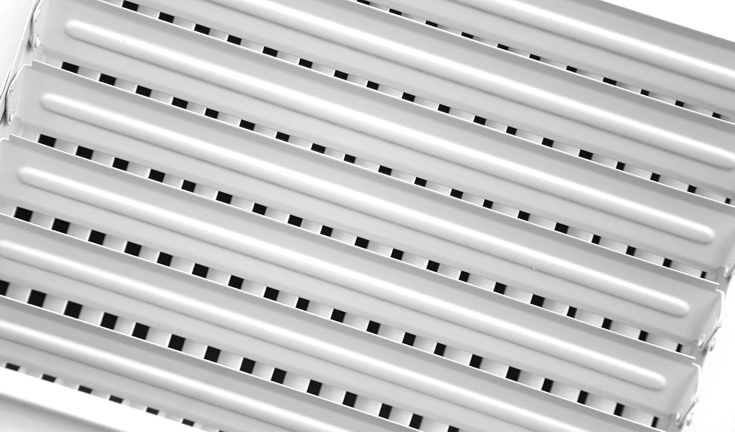Rejilla de suministro de aire de 1 vía de 10 pulgadas x 6 pulgadas – Tapa de ventilación y difusor – Cara plana estampada – Blanco. Dimensiones