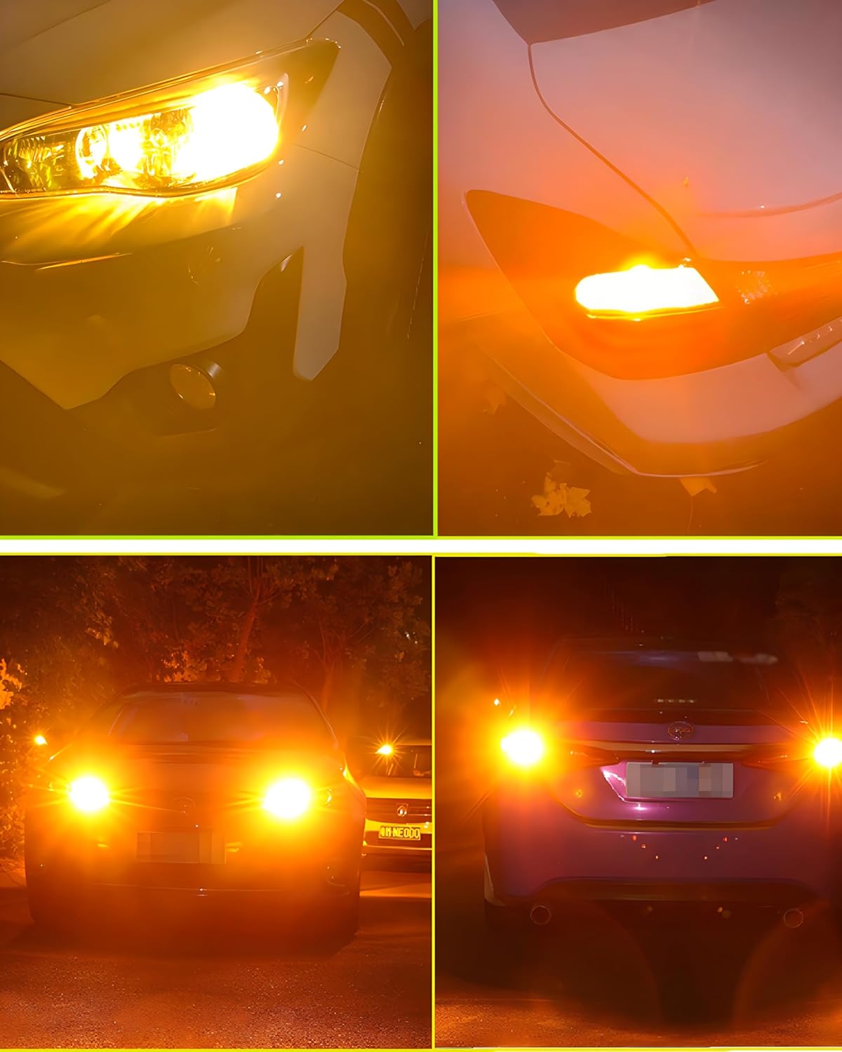 LEDYOTRY Bombilla LED 7440 mejorada 2023 ámbar 7440NA WY21W, luces direccionales CANBUS sin errores, 600% súper brillante 7440A T20 7441 W21W