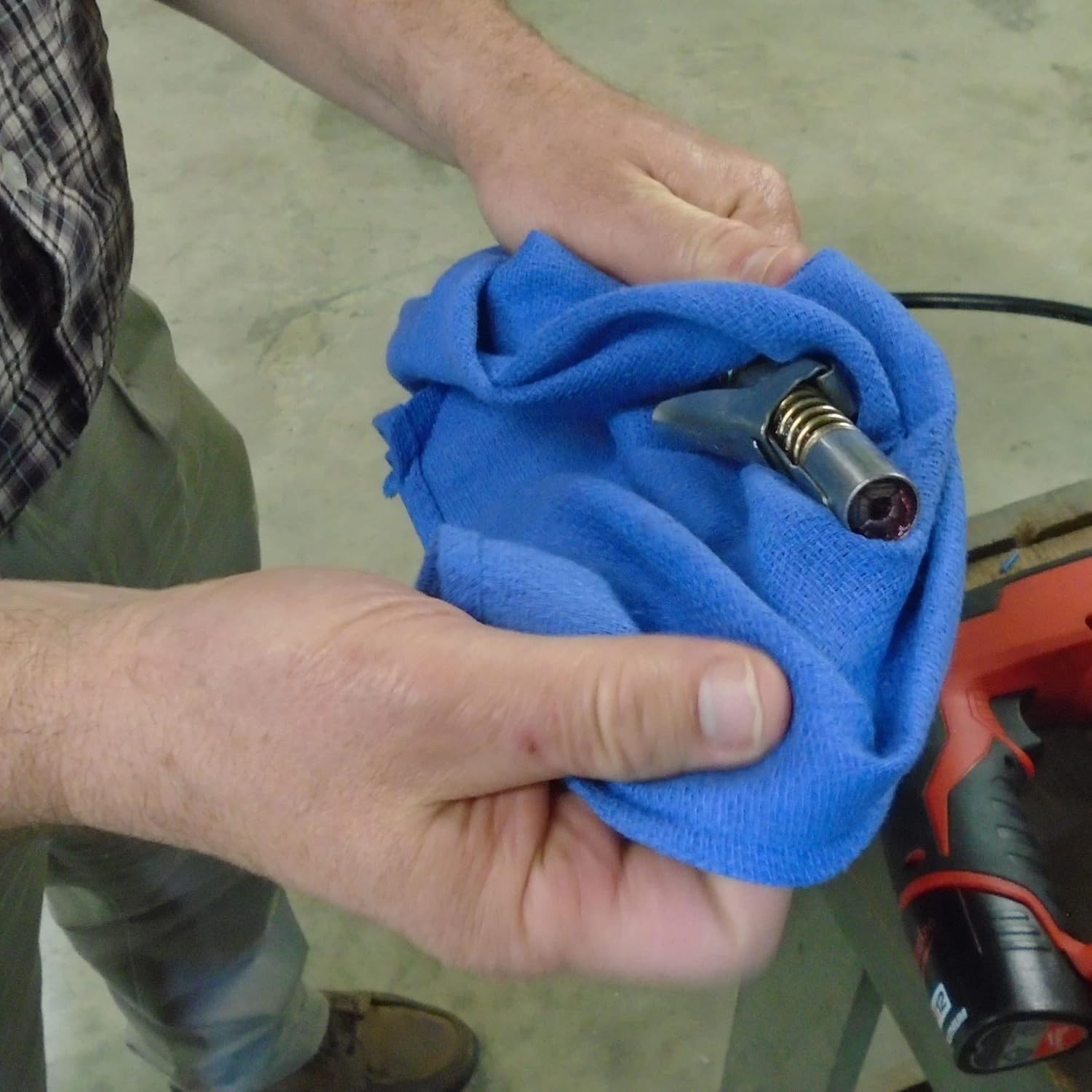 Texas Ragtime Blue Huck Towels – Toallas de tela de grado industrial a granel, limpieza multiusos, manchas para mecánicos de automóviles, limpieza,