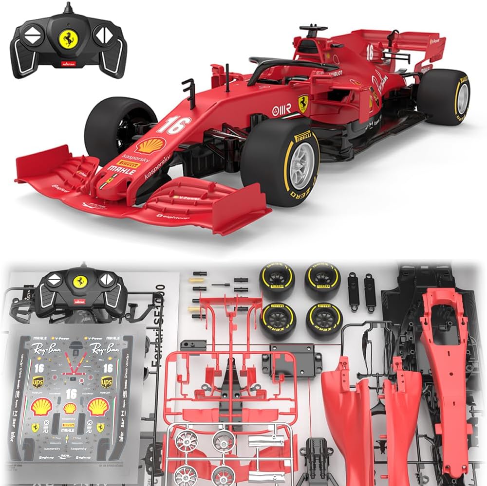 RASTAR 97000 116 Ferrari F1 RC Kits de construcción de automóviles  Con licencia oficial Ferrari SF1000 F1 modelo de coche a control remoto para