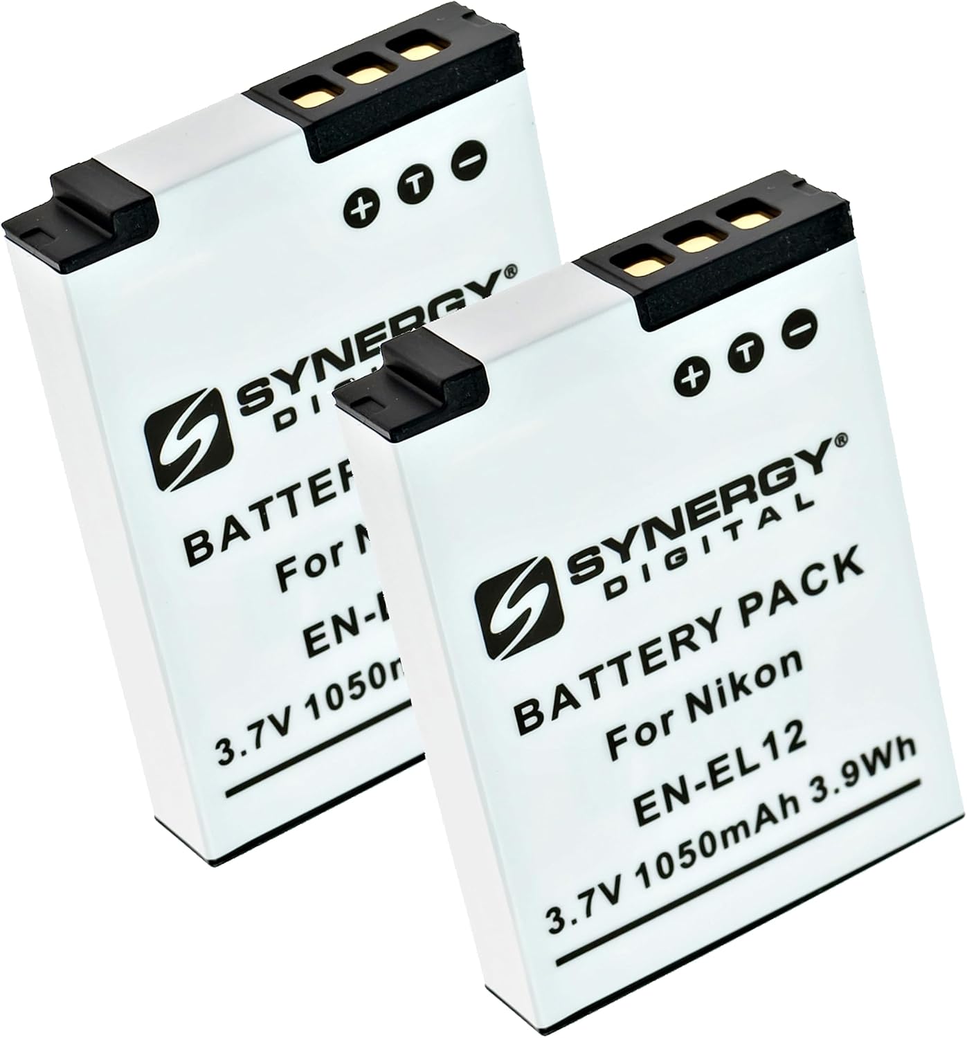 Synergy Digital Baterías de cámara, compatibles con cámara digital Nikon EN-EL12, (Li-ion, 3.7V, 1050mAh), repuesto para batería Nikon EN-EL12,